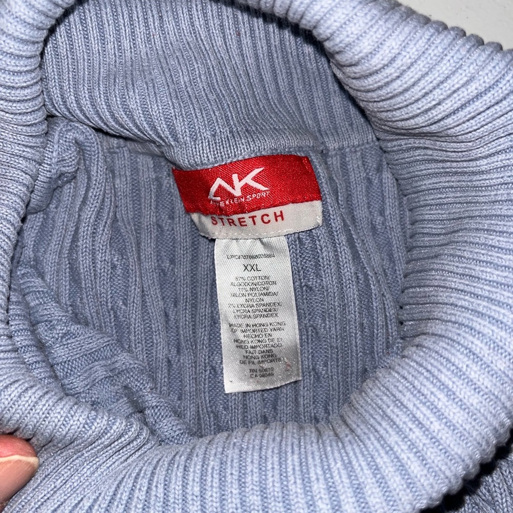 Vintage Anne Klein Stretch Cable Knit Turtleneck Sweater - Picture 5 of 5